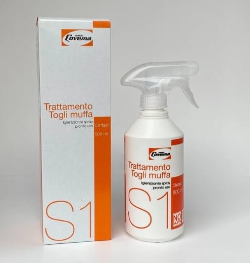 S1 Clinfast Spray Antimuffa 500ml – Rimuovi Muffa, Alghe e Muschi